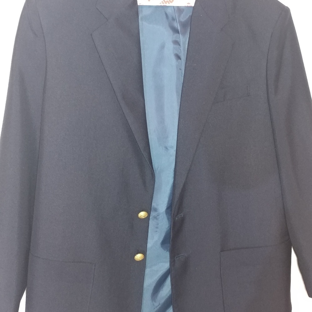 Classic Gold Buttoned Suit Jacket - image 2